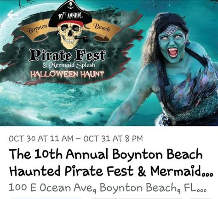 Boynton Beach ☠️ Haunted Pirate Fest & 🧜‍♀️ Mermaid Splash | Macaroni KID Boynton Beach
